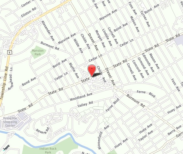 Location Map: 4501 State Rd Drexel Hill, PA 19026